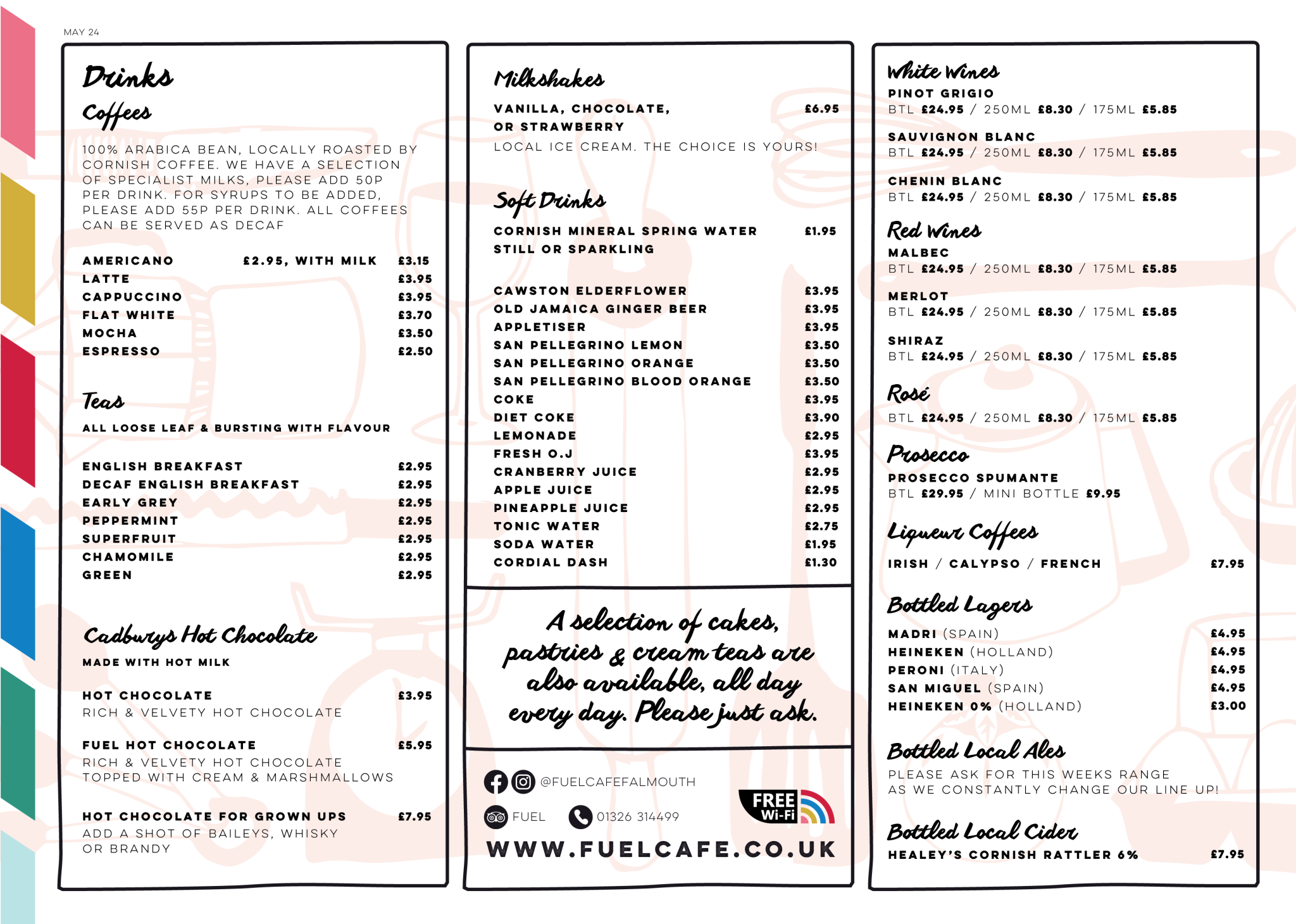 Falmouth Café Menus - Fuel | Breakfast, Lunch, Dinner