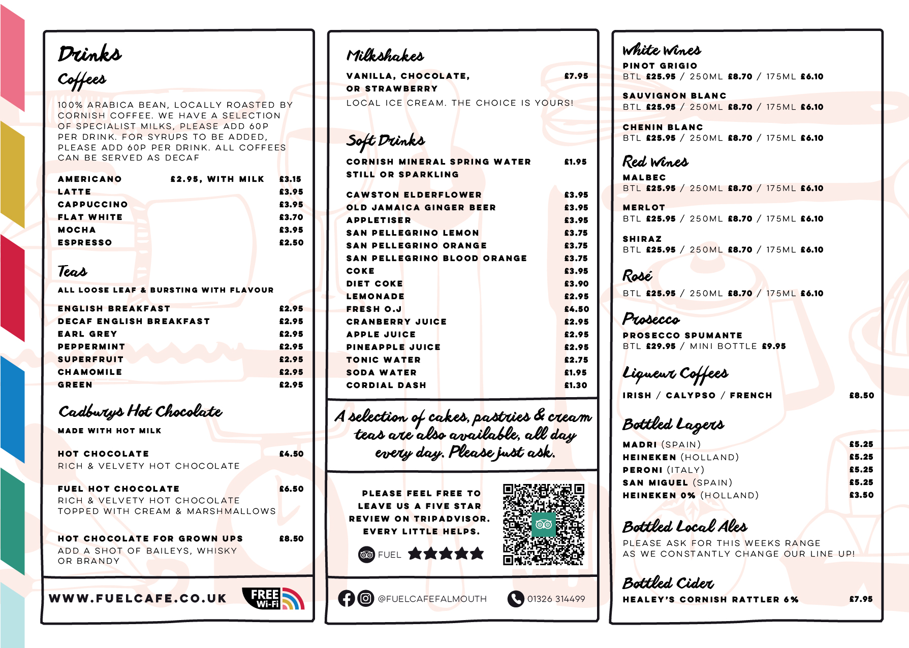 Falmouth Café Menus - Fuel | Breakfast, Lunch, Dinner